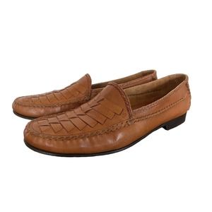 Bragano Leather Woven Loafers Brown Made in Italy | Men’s 11.5 M